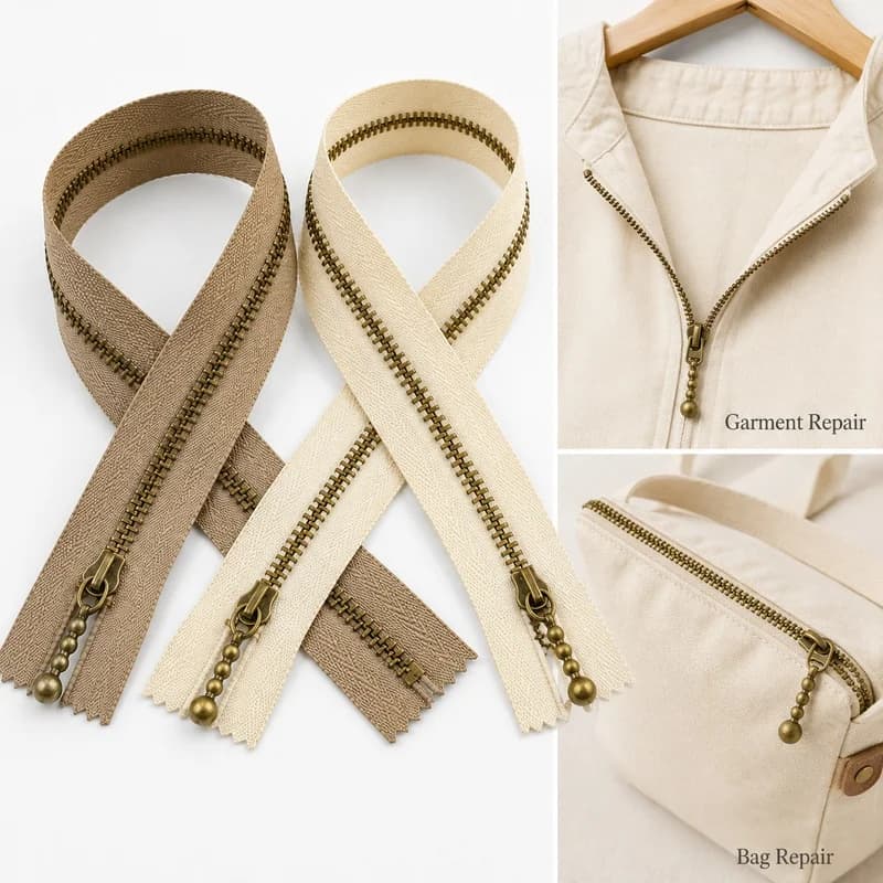 5/10Pcs 3# 12/15/20cm Bronze Metal Zipper Handbag Pocket Zip Backpack Closure Luggage Repair Close-End Craft Sewing Accessories