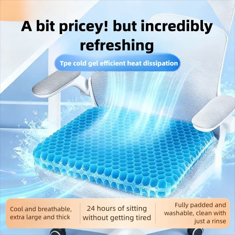 Gel seat cushion Summer design breathable honeycomb to relieve pressure Rear coccige pain - Wheelchair car for home office