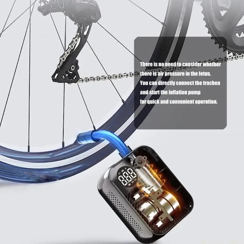 31BE Air Compressor Portable Bicycles Pump Car Tire Inflator Electric Bike Tire Pump For Emergency Use Easy to Install