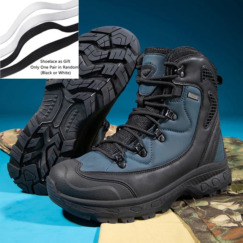 Stivali in pelle da uomo Scarpe antinfortunistiche da lavoro nel deserto da uomo Arrampicata Escursionismo Stivali da uomo all'aperto Scarpe da uomo Zapatos Hombre