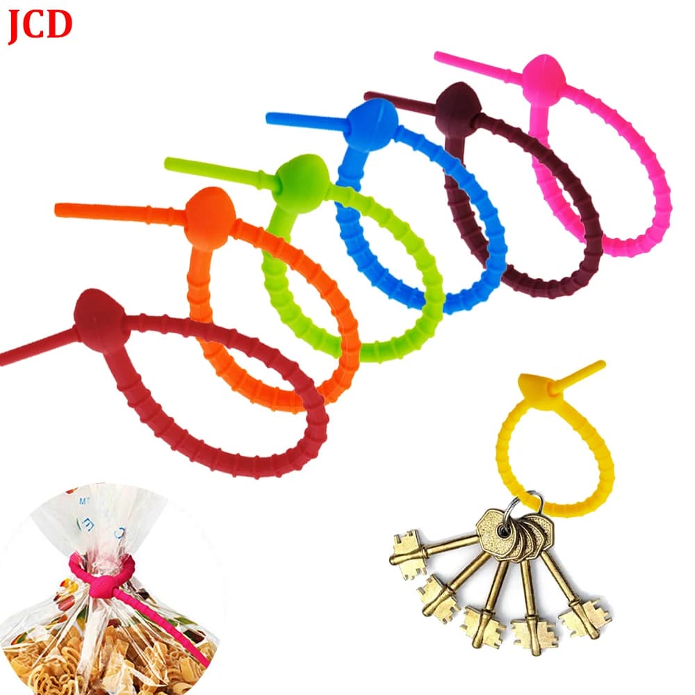1 pz 18CM 7 colori nastro in Silicone nastro sigillante per alimenti nastro di gestione dei cavi in Silicone nastro per cavi dati nastro flessibile di stoccaggio