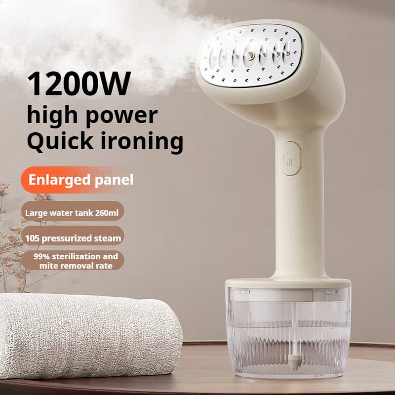 Ferro da Stiro Verticale a Vapore Portatile da 1200W con Controllo Touch Screen, Preriscaldamento Rapido, Serbatoio da 260ml, per Tessuti e Vestiti, Ideale per Casa
