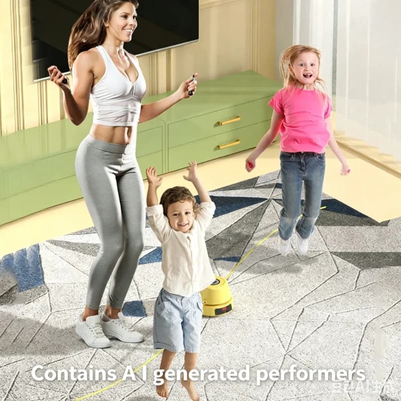 Electric Jump Rope Machine Digital Counter Smart Remote-Controlled Automatic Jump Rope Machine Home Fitness Training