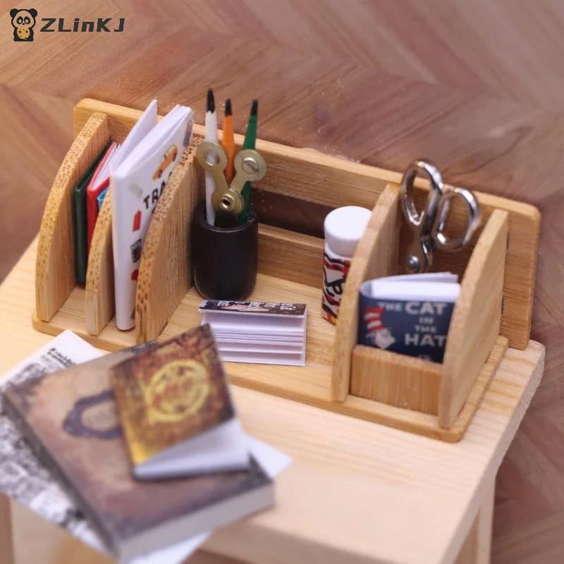 ▶ 1 Piece Miniature for Doll House, Desk Shelf, Gate Gate, Home Model Decoration, Life Scene Storage Shelf, Doll House Accessories