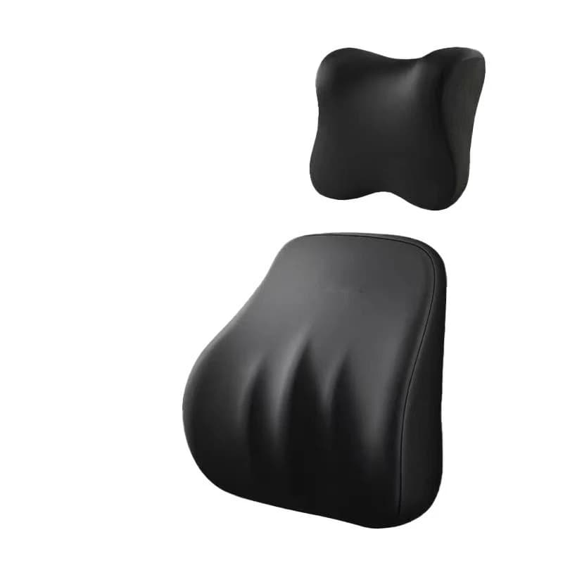 Cuscino Ergonomico per Poggiatesta e Supporto Lombare Auto, in Schiuma a Lento Ritorno, Allargato e Rialzato, Protezione per Collo e Spalle