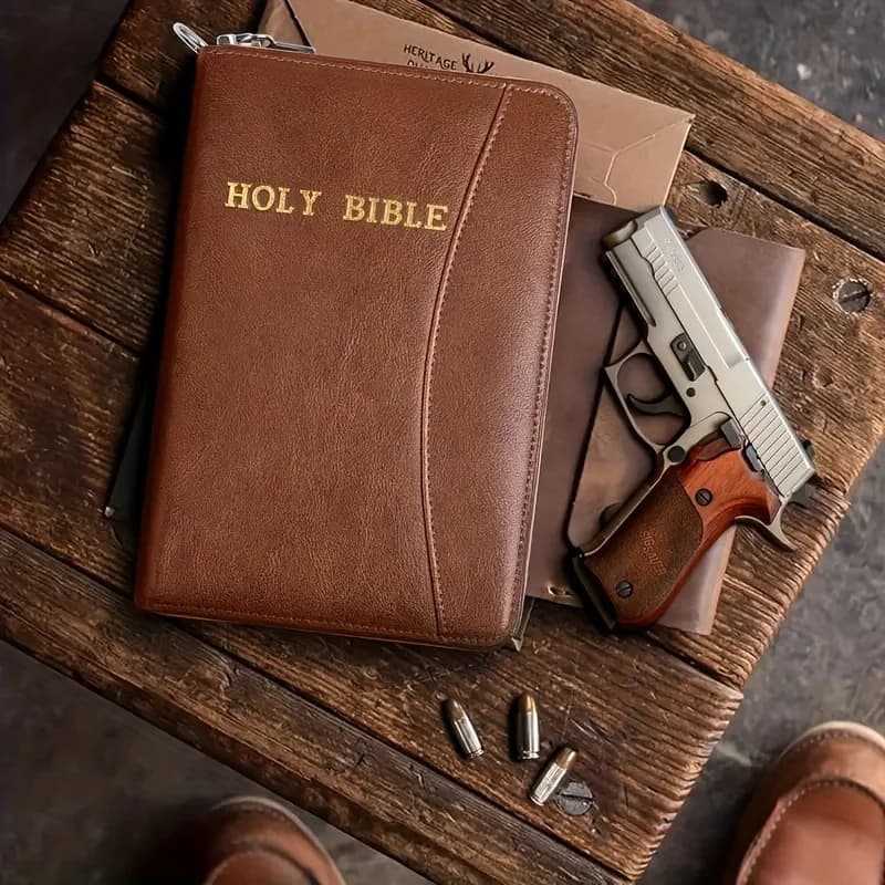 Un regalo per il padre dell'uomo Borsa per pistola da trasporto nascosta, custodia morbida in pelle per pistola, cerniera con serratura, custodia per pistola per riporre o trans