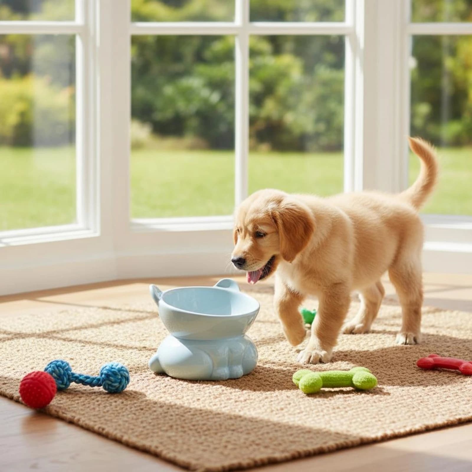 Tilted Ceramic Pet Bowl Anti-Tip Raised Ceramic Pet Dish Elevated Cat Bowl Easy to Clean Raised Cat Food Dish Dishwasher Safe