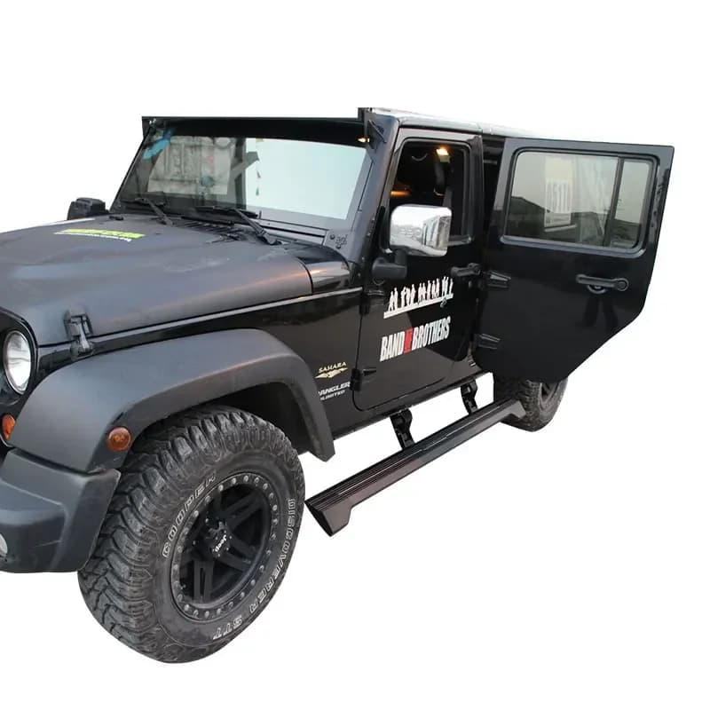 Pedana laterale elettrica personalizzata in alluminio per Jeep Wrangler (2 porte) - Pedana sottoporta elettrica 2011-2018