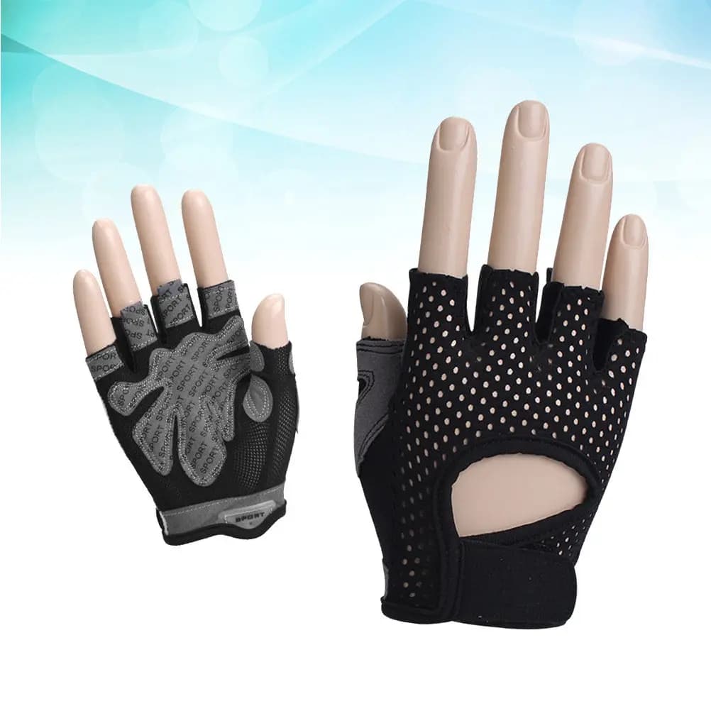 Women's Gloves half finger for strength training, breathable and anti-slip, for outdoor sports, gym and weight lifting