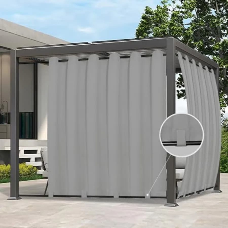 Tende da Esterno Impermeabili e Antivento per Patio, Cabana, Portico, Pergola e Gazebo, con Occhielli e Passanti