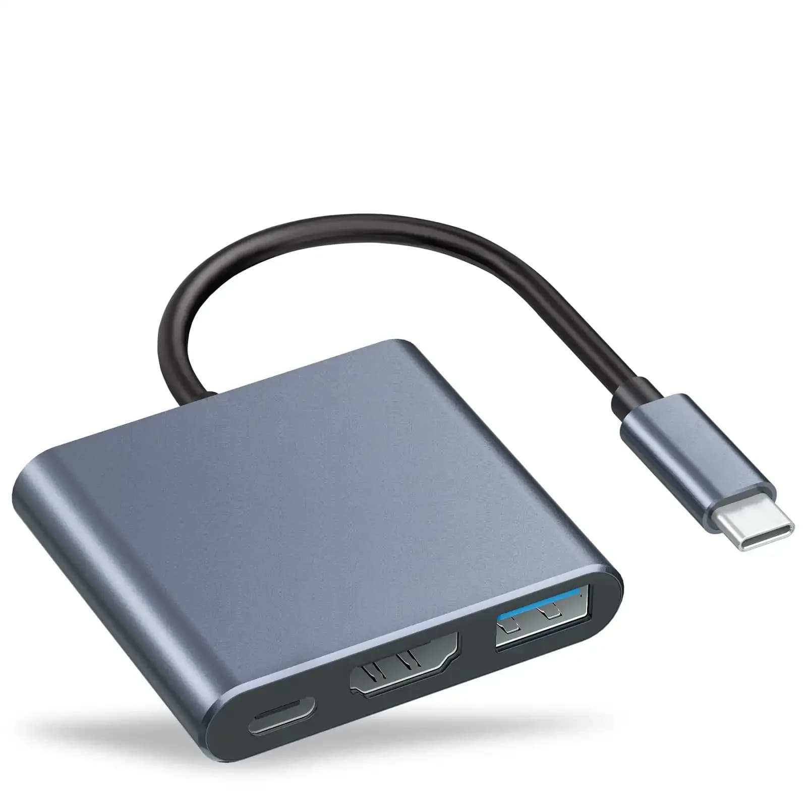 Hub USB C 3 in1 a adattatore HDTV Hub USB Convertitore video e audio 4K Hub USB con ricarica rapida PD 100 W e porta USB 3.0 10 Gbps