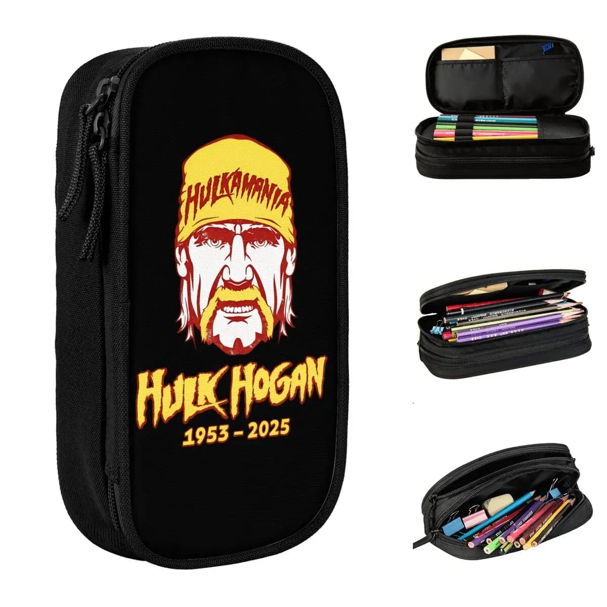 Hulkamania In Memory Hulk Hogan 1953-2025 - Hulkamania Lives Forever Pen holders Large Cosmetic pencil case