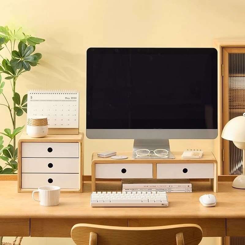 Supporto per Monitor da Scrivania, Rack per Computer, Espositore per Schermo, Supporto per Sollevamento Monitor