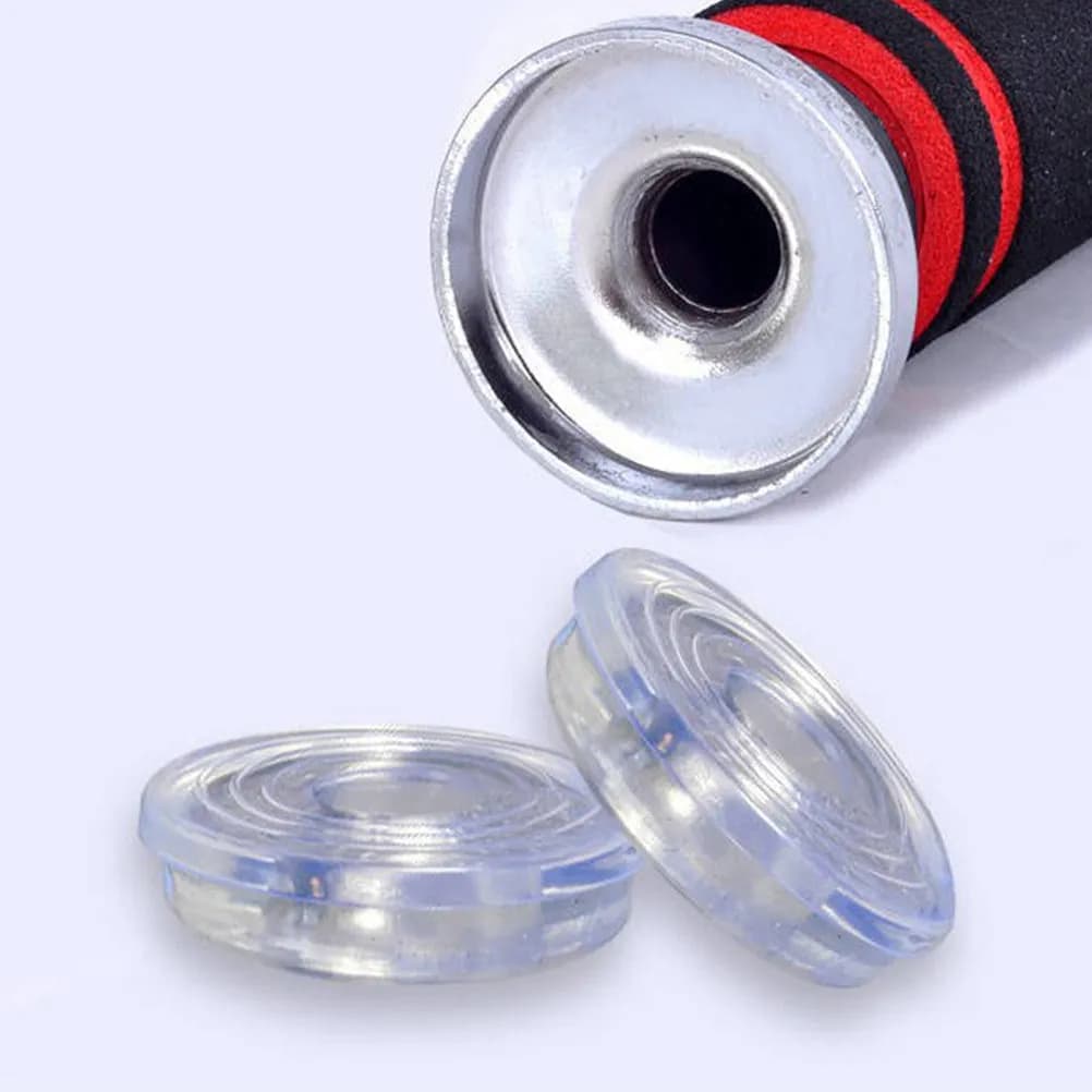 4 Pieces Protective Rubber Roller Bearings Transparent for Traction Bar, Spare Parts for Doors