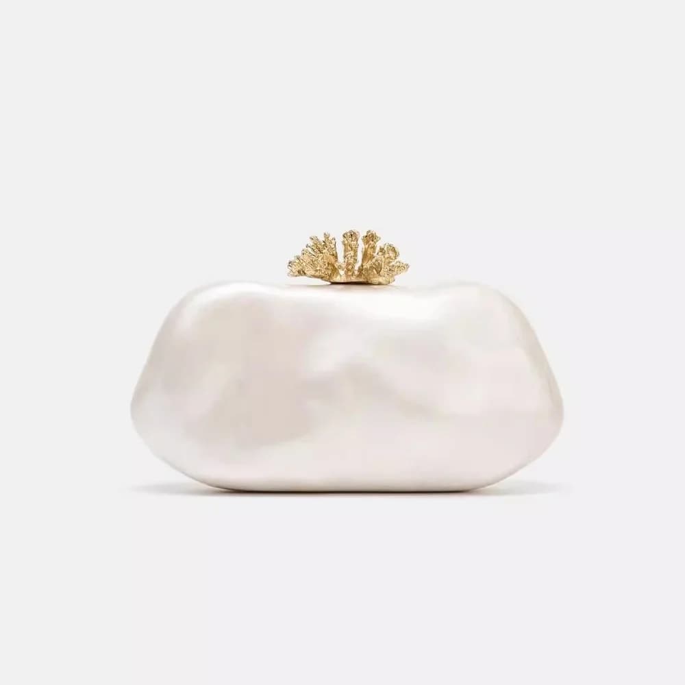 Borse da Sera in Acrilico a Forma di Conchiglia, Eleganti Pochette da Donna per Matrimoni e Feste, Borse a Tracolla con Catena di Marca Designer