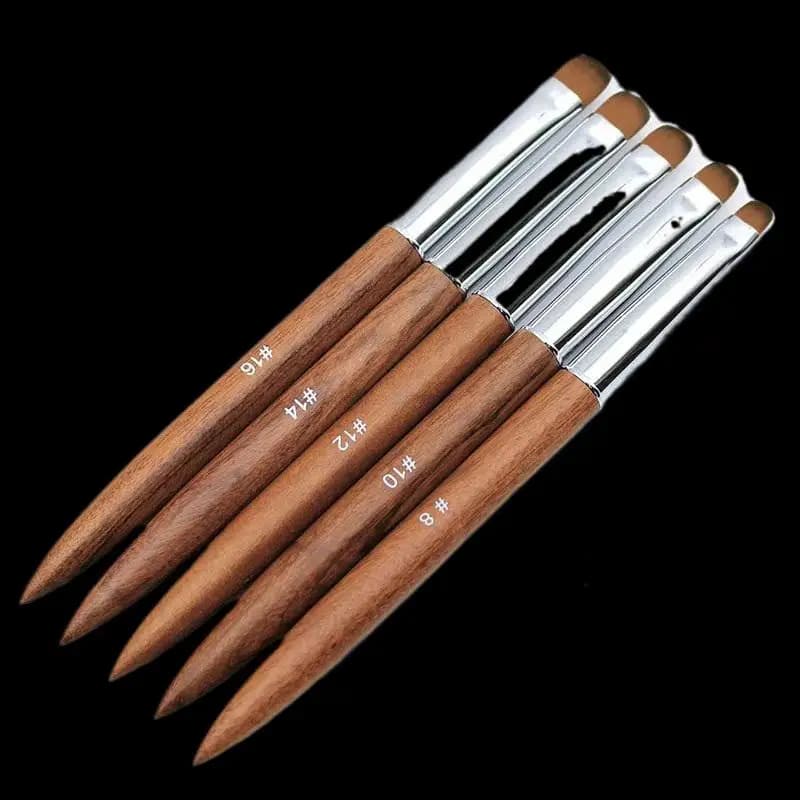 1 Pennello per Nail Art Francese, Penna per Disegno Fiori, Penna Versatile per Decorazione Unghie, Strumento per Manicure con Manico in Legno di Sandalo