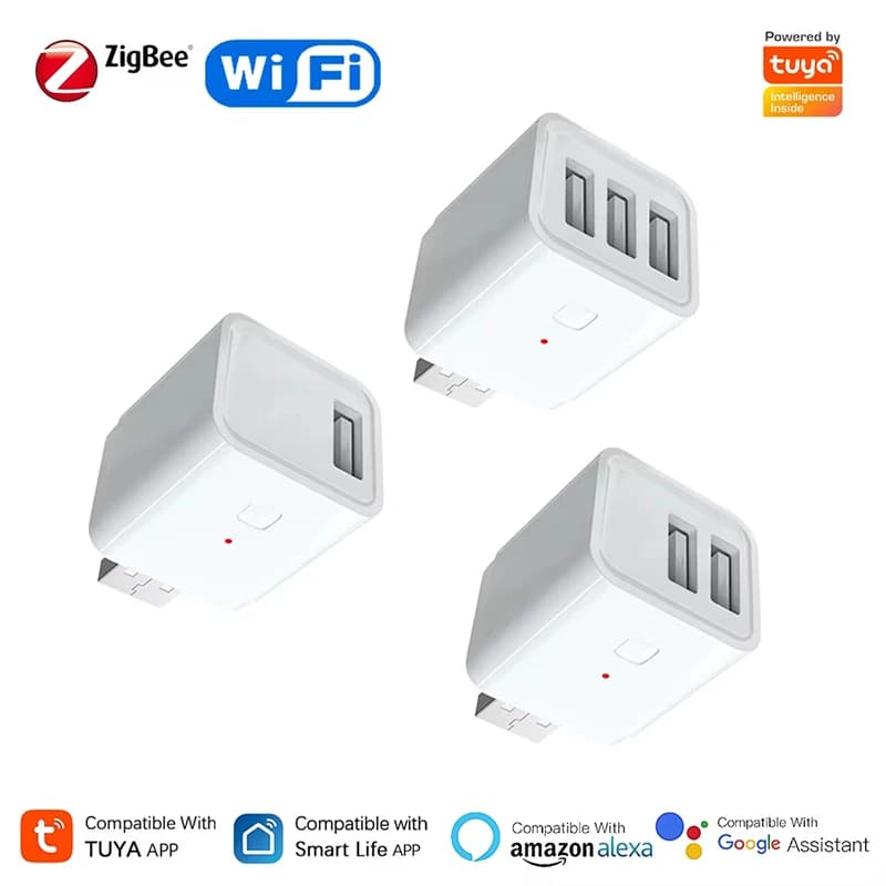 Tuya Smart WiFi Zigbee 1/2/3 Gang Mini USB Charging Plug Power Adapter Intelligent Life APP Temporization Vocal Control Via for Alexa Google