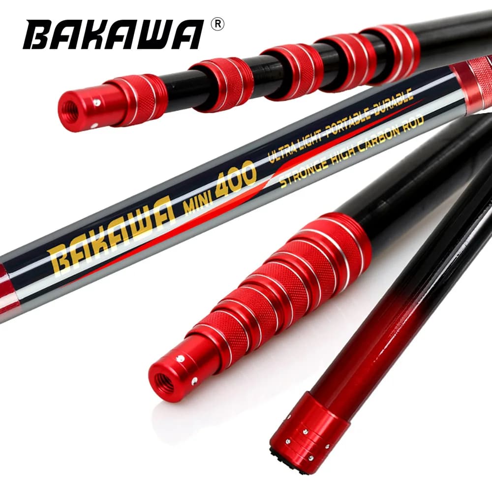 BAKAWA Rete da pesca a mano alla carpa in fibra di carbonio triangolare pieghevole pieghevole telescopica 2.1M 3.0M 3.6M Fly Sea Hand Dip Net Accessorie