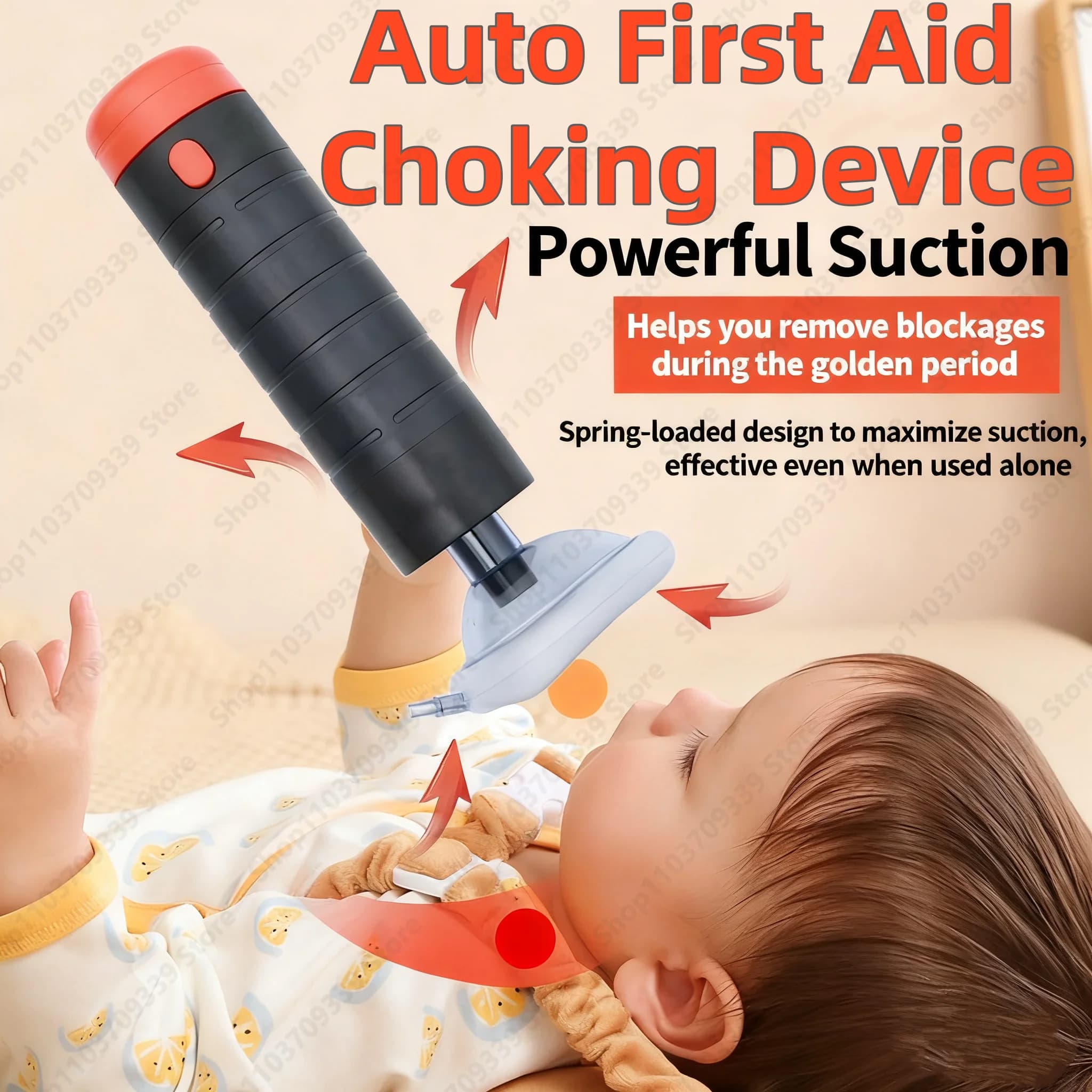 Kit di Pronto Soccorso Portatile, Dispositivo Automatico Heimlich per Emergenze di Soffocamento, Dispositivo CPR per Casa, Dispositivo di Emergenza per Asfissia per Adulti e Bambini