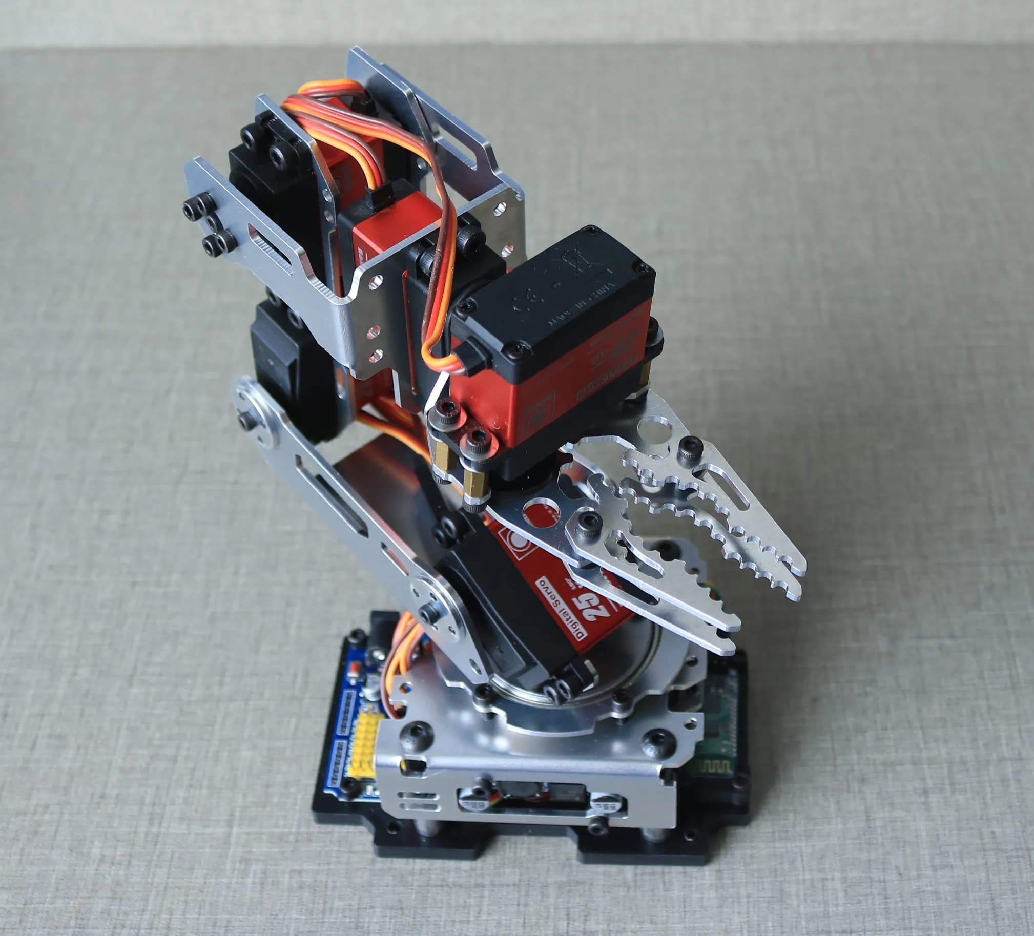 6 Axis Metal Robotic Arm Mobile APP Control Servo with Mechanical Hand Claw For Arduino Robotic Arm Kit DIY Hand Gripper Robot