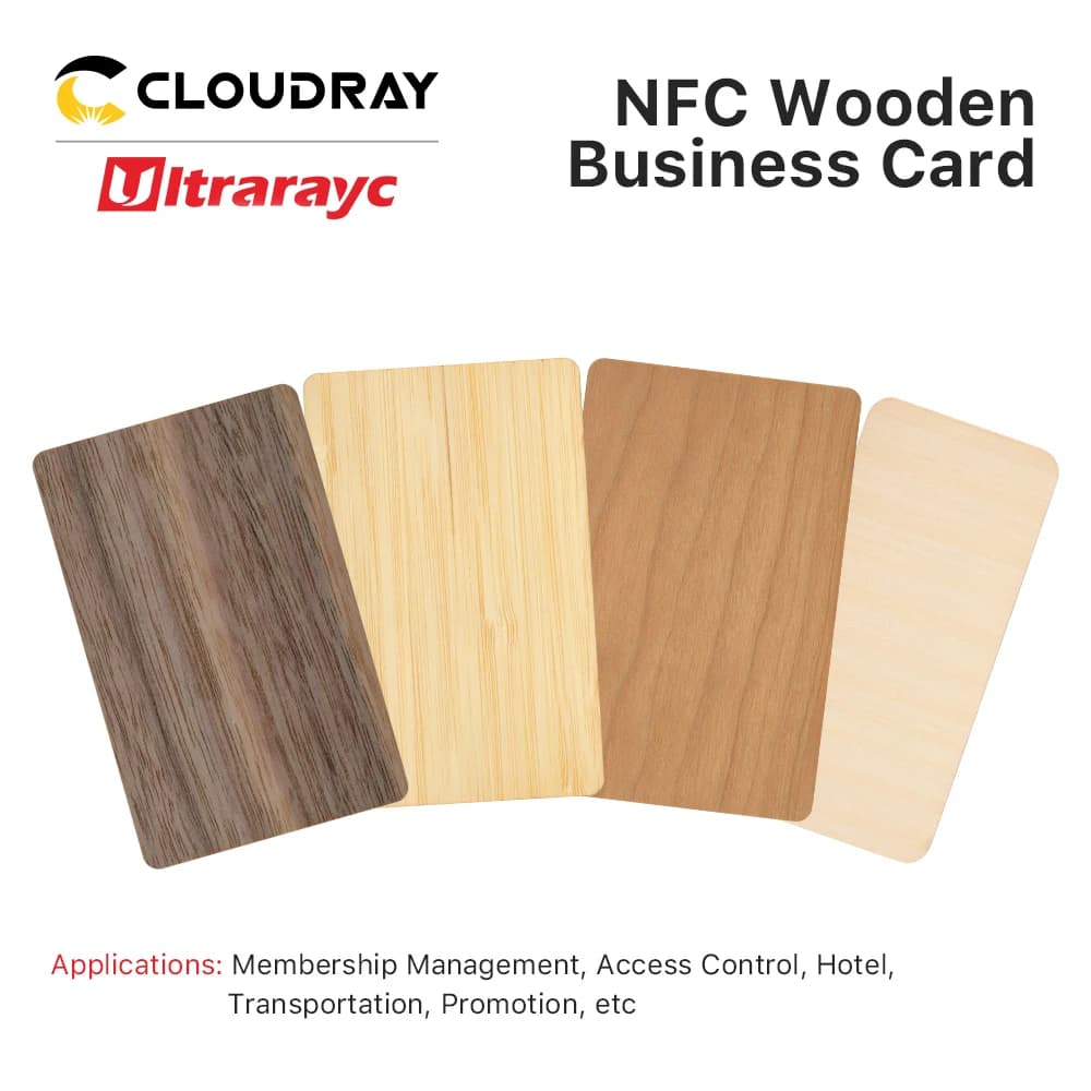 Ultrarayc Blank Business Name Bamboo wood Card Hybrid Hidden NFC Chip Access Control per Co2 Laser Engrave scheda fai da te