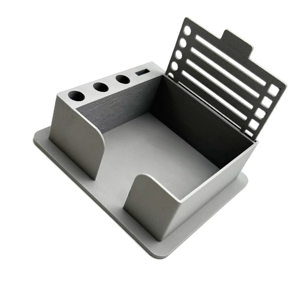Organizer per appunti e cancelleria da scrivania per la pianificazione quotidiana, soluzione versatile per la conservazione di appunti, aspetto elegante, colore grigio