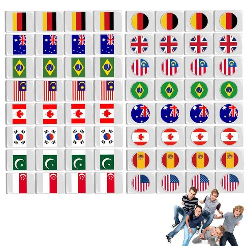 Set Mahjong da viaggio 64X Gioco di fuga Piastrelle Tavolo Carte Playset Blocchi coordinati portatili per la famiglia Bambini Adulti Interni Esterni