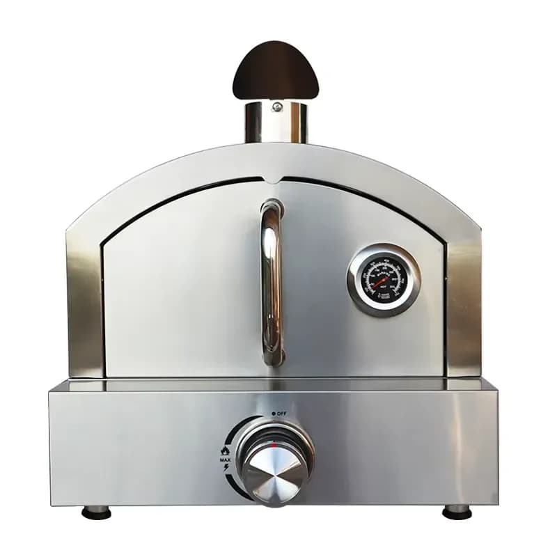Luxurious Commercial Stainless Steel Outdoor Burning Table Top Pizza Oven with Ceramic Pizza Stone and Flame Safety