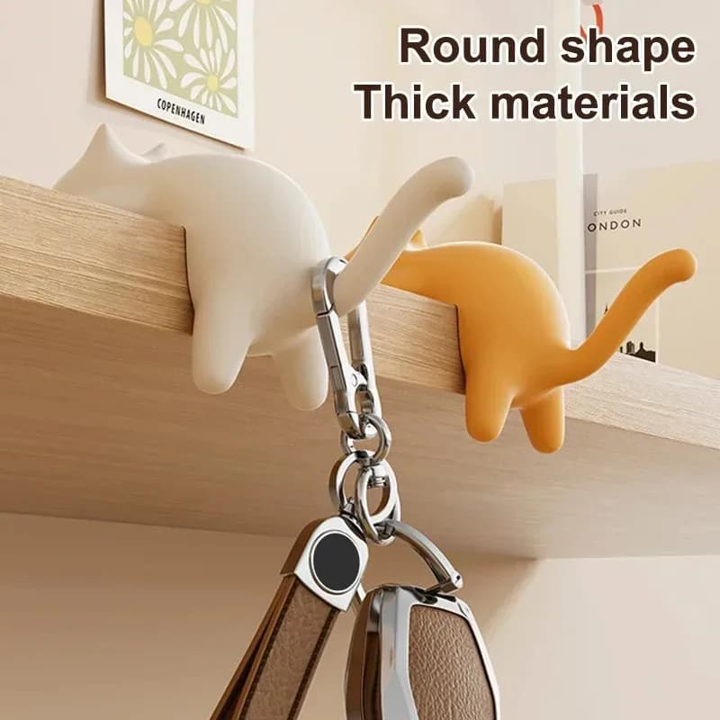 Cat Backpack Hook 1/2/3 pieces, to hang at the desk, without leaving marks, without drilling, multifunctional student desk rack