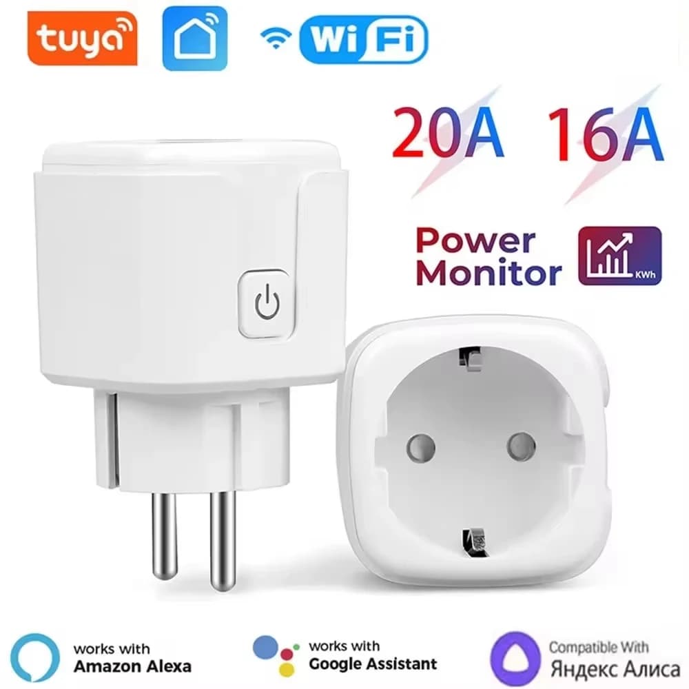 Intelligent EU 16/20A with Energy Monitoring, Vocal Control Compatible with Google Assistant, Alexa and Alice