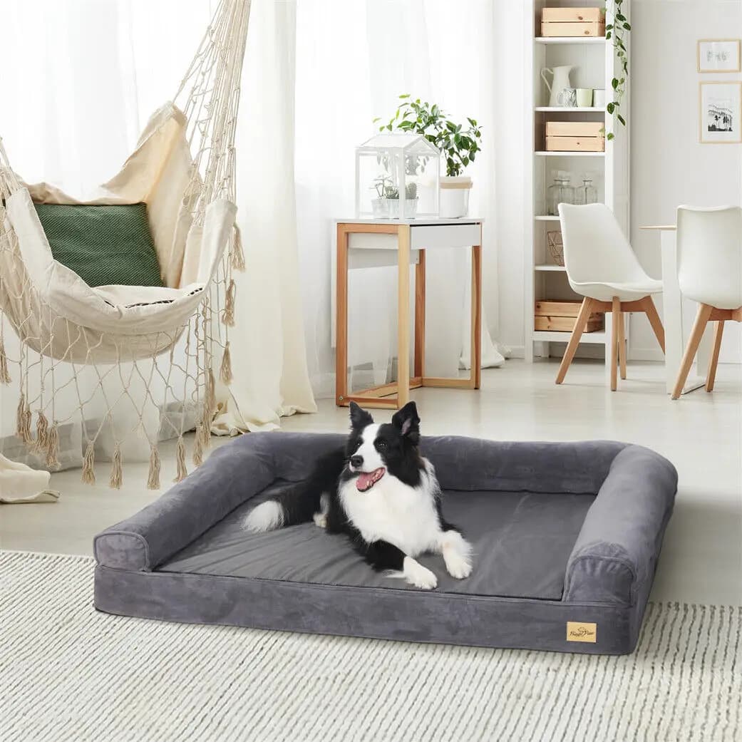 Letto per cani Materasso ortopedico extra large per animali domestici Cuscino per letto per dormire con fodera lavabile rimovibile Schiuma morbida in spugna