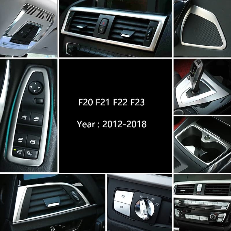 Decorative Interior Car Stickers: Speakers, Switch Panel, Arm, Reading Light for BMW F20 F22 F23
