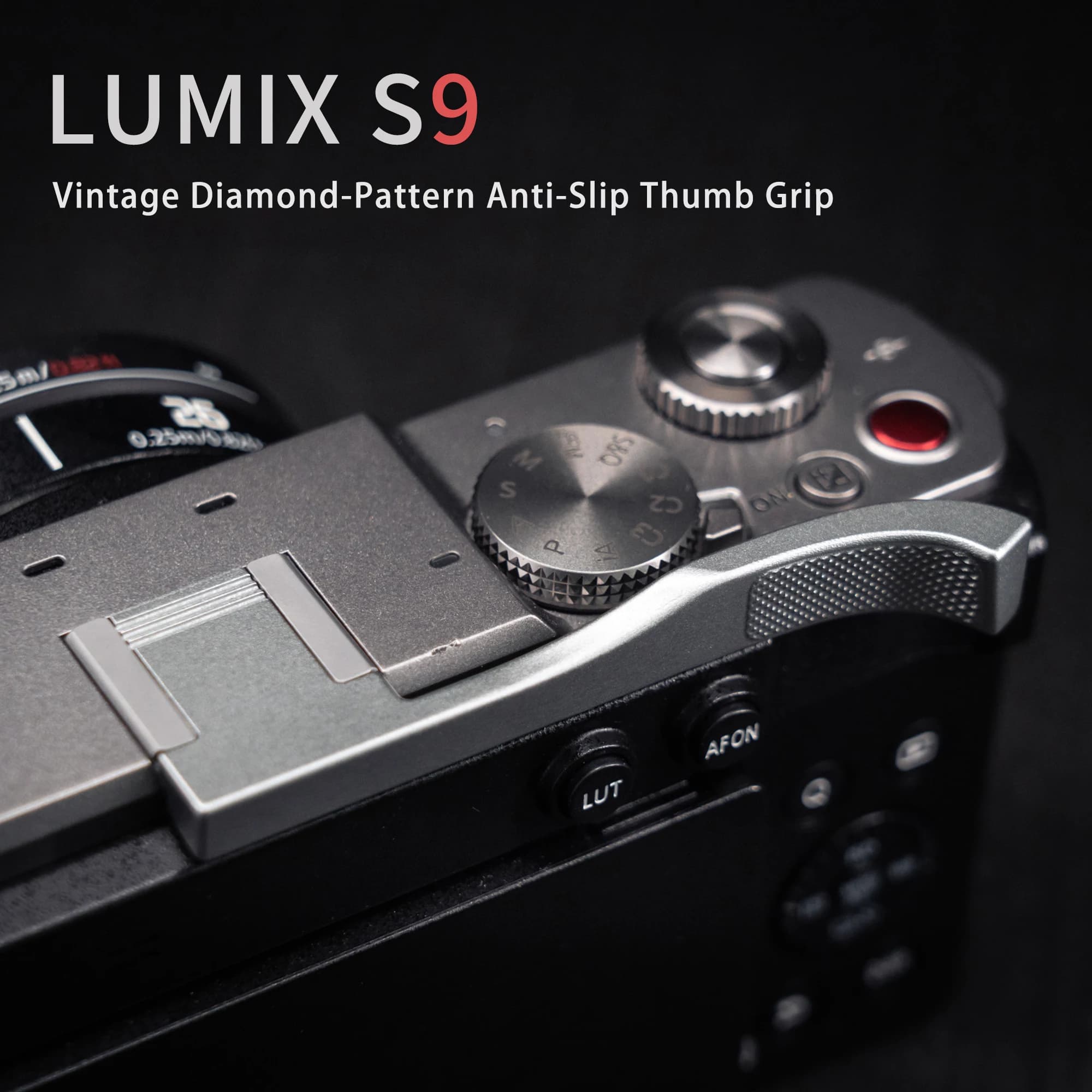 Hot inch handle with hot metal and aluminum shoe for Panasonic LUMIX camera handle S9 with ergonomic design