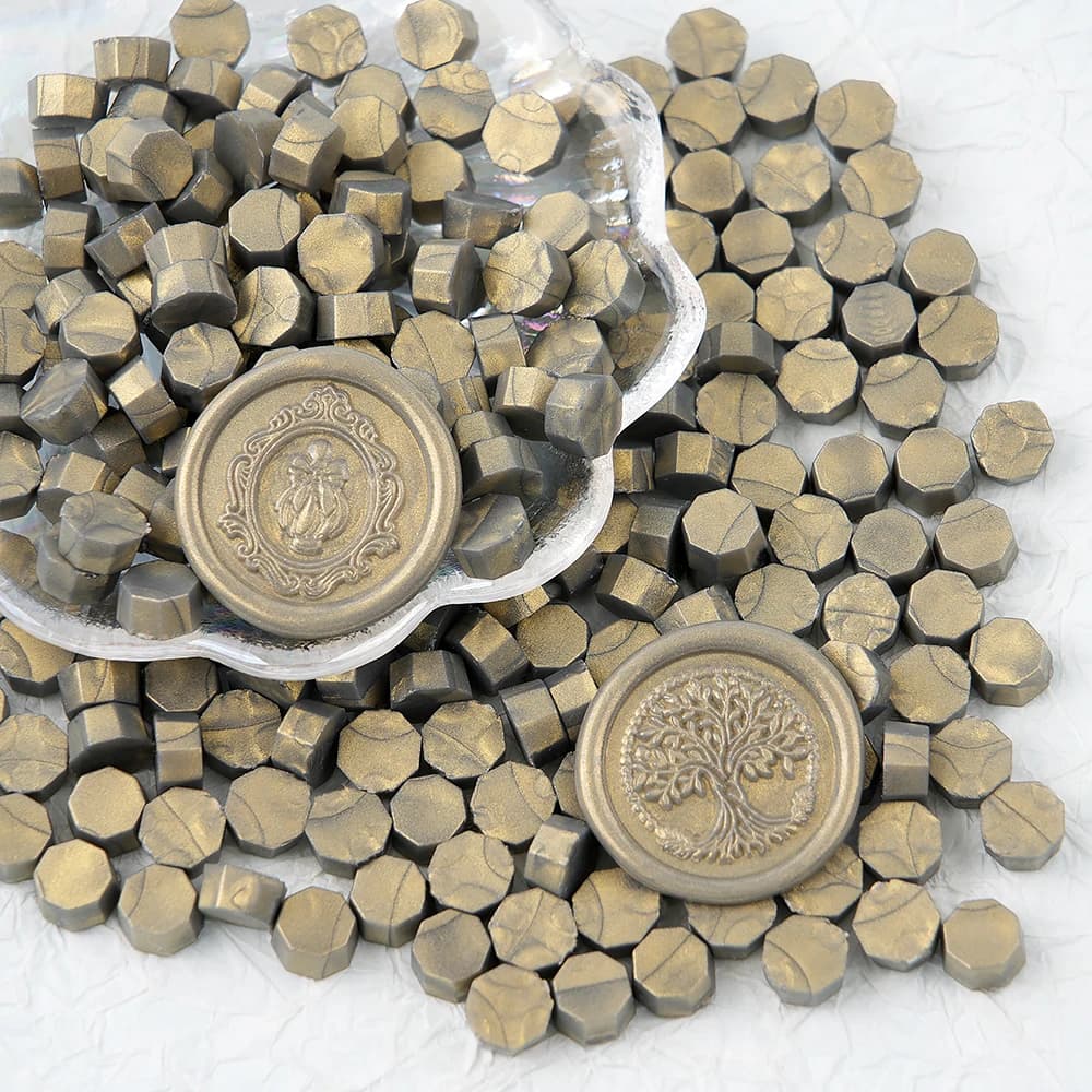 100pcs/set Retro Sealing Wax Seal Stamp Wax Beads Scrapbook Material Wedding Birthday Party Invitation Stamp DIY Stamp Decora
