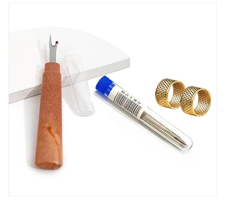 Aghi da cucito Easy-Grip per anziani - Aghi in acciaio antiscivolo per occhi giganti, set snello per naso grande realizzato a mano con tubo di stoccaggio AU