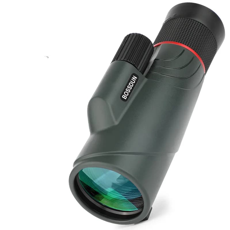 Binocolo zoom 10-20X50 Monocolo impermeabile e antiappannamento IPX7 con treppiede Clip per cellulare FMC Rivestimento verde multistrato BAK4