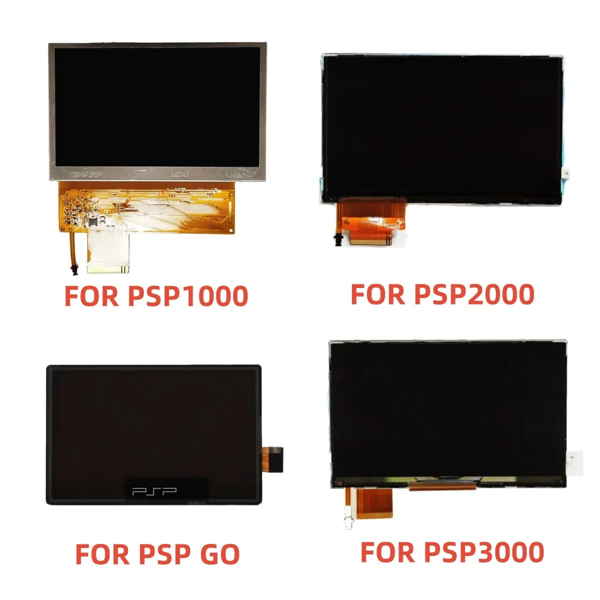Nuovo schermo LCD adatto per la sostituzione dello schermo delle console di gioco serie SONY PSP3000/PSP2000/PSP1000/PSP GO