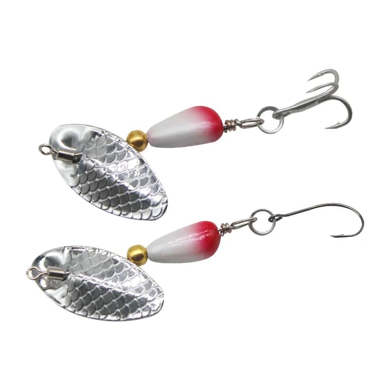 1 pz cucchiaio Spinner Bait 3/4.5g Metal Bait Wobblers artificiali CrankBaits Jig paillettes Lure attrezzatura da pesca