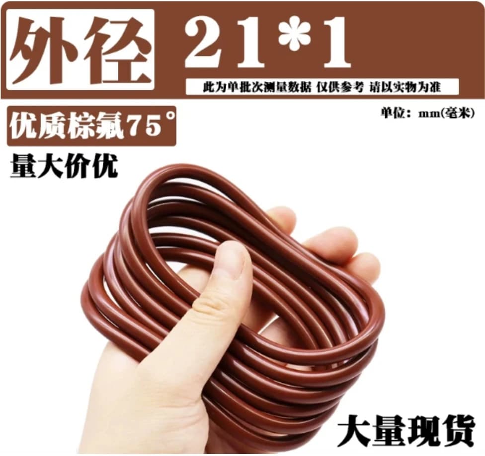 Guarnizione per tenuta in gomma fluorurata, 50 pezzi, O-ring resistente alle alte temperature, diametro filo 1.5/2/2.4/3.1/3.5/4/5