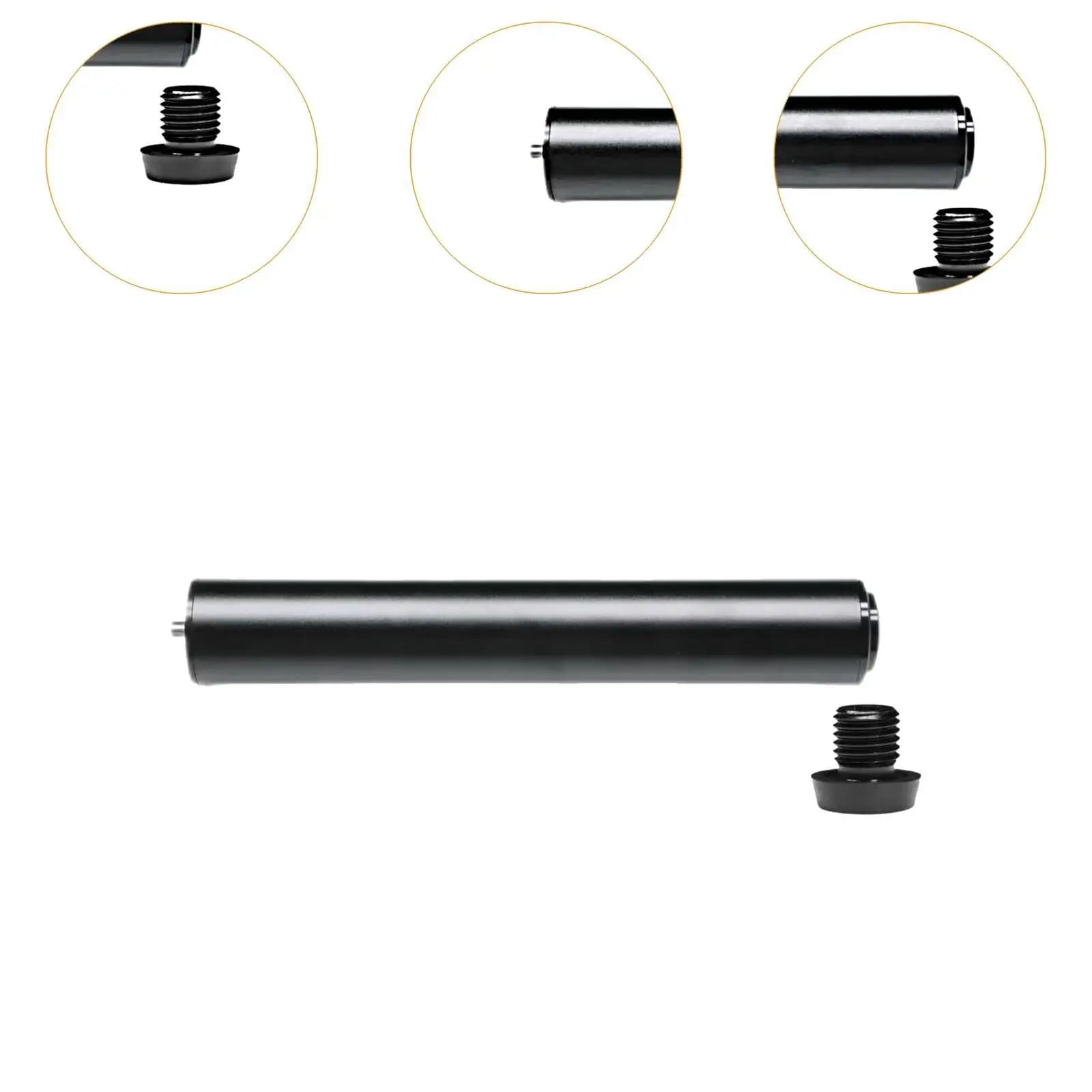 Telescopic Aluminum Alloy Pool Cue Extender Shaft Sleeve Extension Durable Billiard Accessory Parts for Home and Club Use