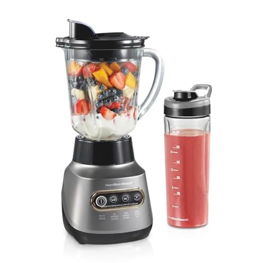 Wave Action blender for Smoothie with Stainless Steel Blades, 40oz Glass Glass, Blend-In Portable Travel Glass from 20oz, 800 Watt Q