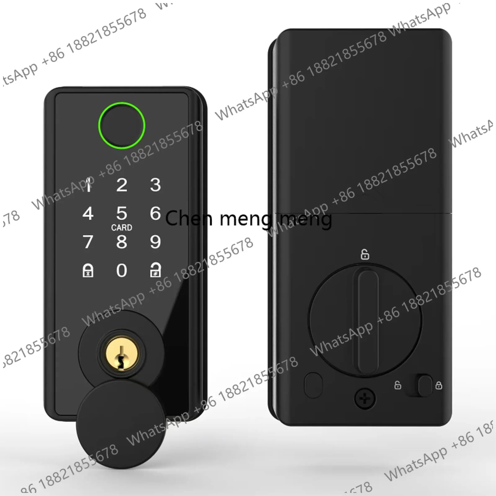 Serratura elettronica intelligente Bluetooth per porta in legno con impronta digitale e funzione anti-graffio, blocco automatico completo.
