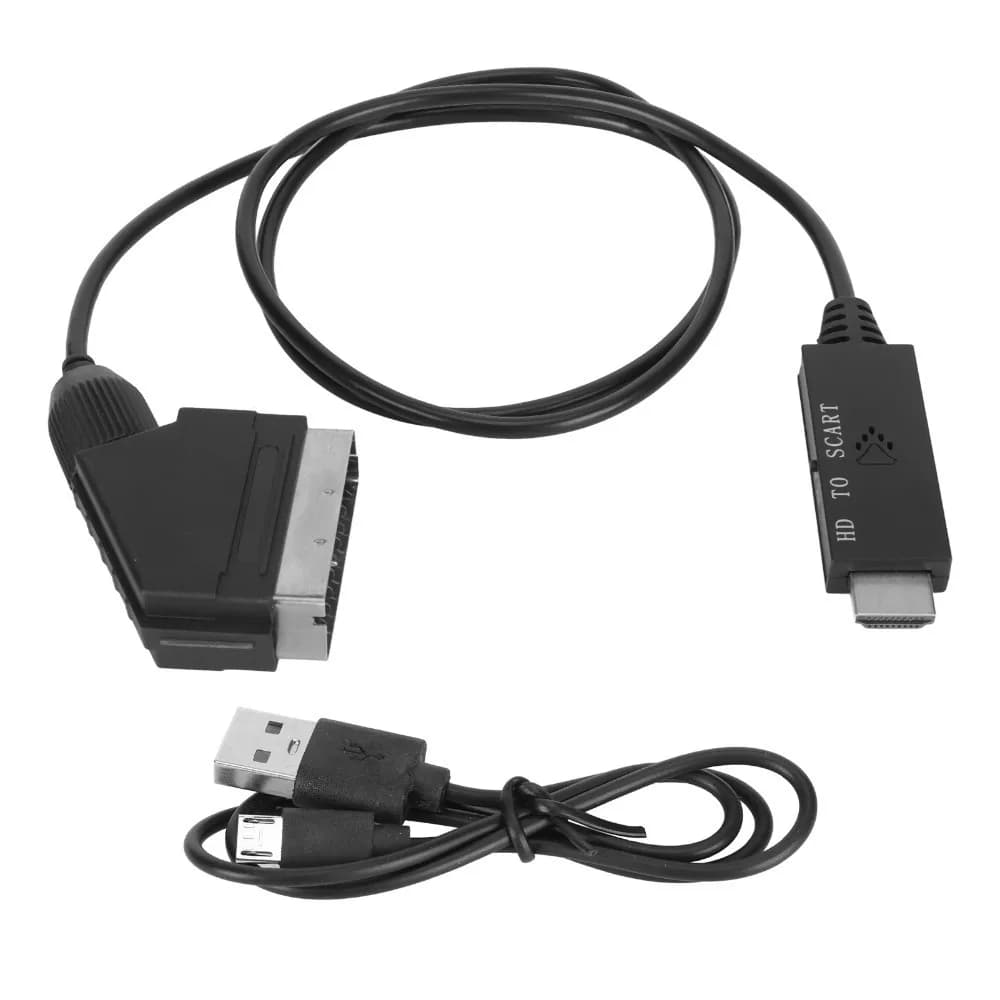 Support cable for multimedia interface PAL NTSC HD, SCART adapter converter for TV, VHS, VCR, DVD
