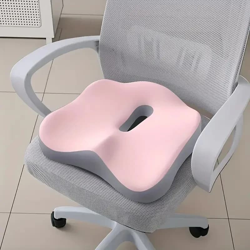Cuscino Ergonomico in Memory Foam per Sedie da Ufficio e Auto - Supporto Posturale, Sollievo dal Dolore ai Glutei, Materiale Facile da Pulire
