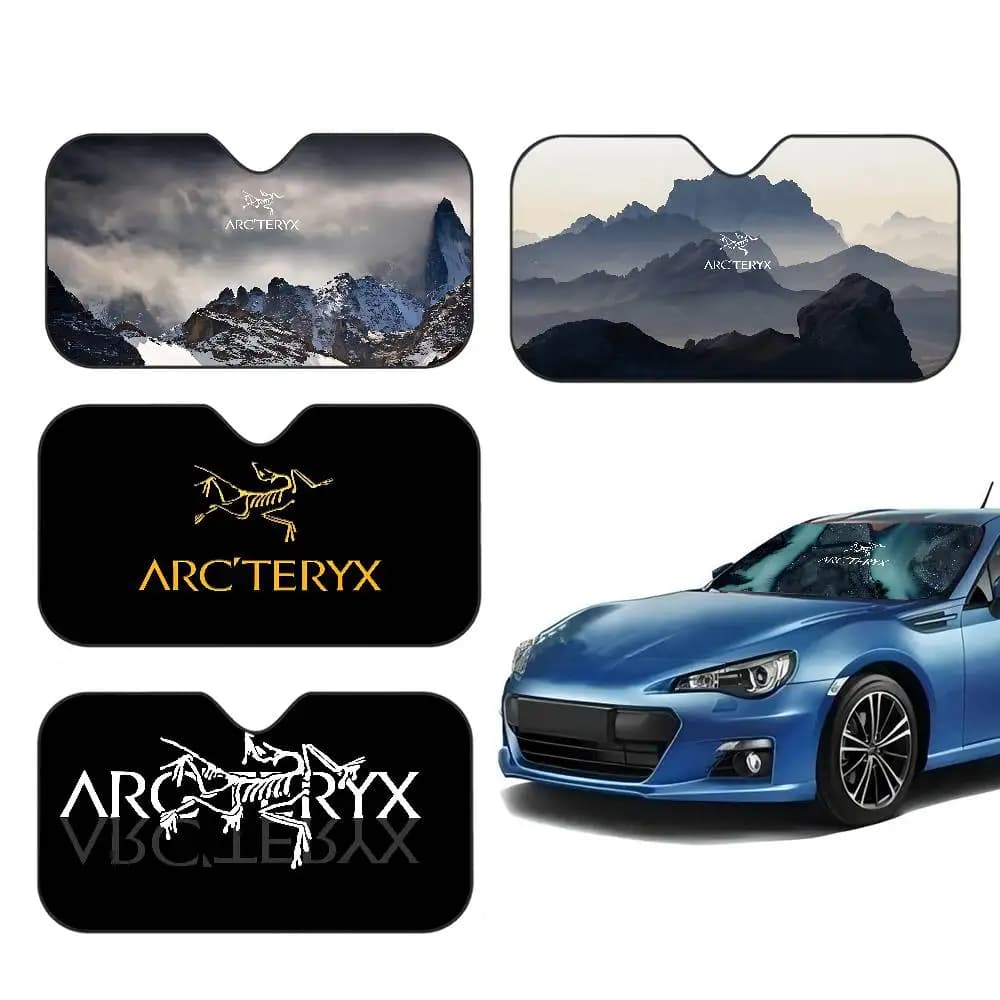 A-Arcteryxs Auto Parasol with LOGO, Solar Windscreen Protection, Auto Window Cover, Automatic Sun visor