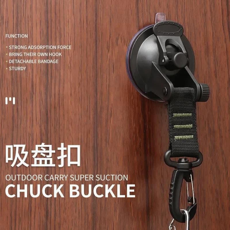Portable Suction Cup Hooks for Car Tent No Drill Reusable Outdoor Travel Carabiner Hooks Home Camping