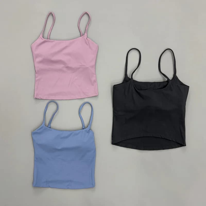 HISTELLO Origin Strappy Top Women Gym Tank Top Open Back Push Up Sports Yoga Sportswear Running Workout Cycling Fitness Vest