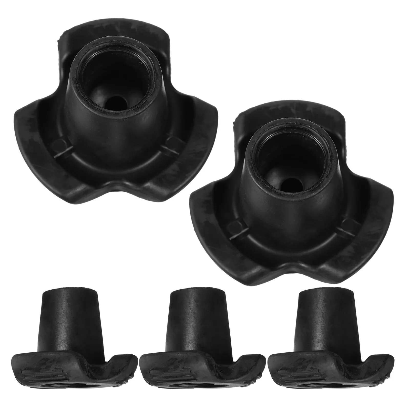 5Pcs Hiking Pole Rubber Caps Wear Resistant Trekking Stick Foot Pads Replacement Walking Stick Protectors Non Slip Accessories