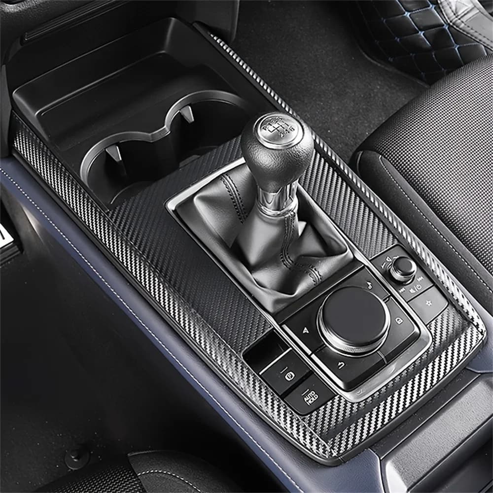 Per Mazda CX-30 2019-2023 Interni Pannello di Controllo Centrale Maniglia Della Porta Adesivi In Fibra di Carbonio Decalcomanie Car Styling Accessorie