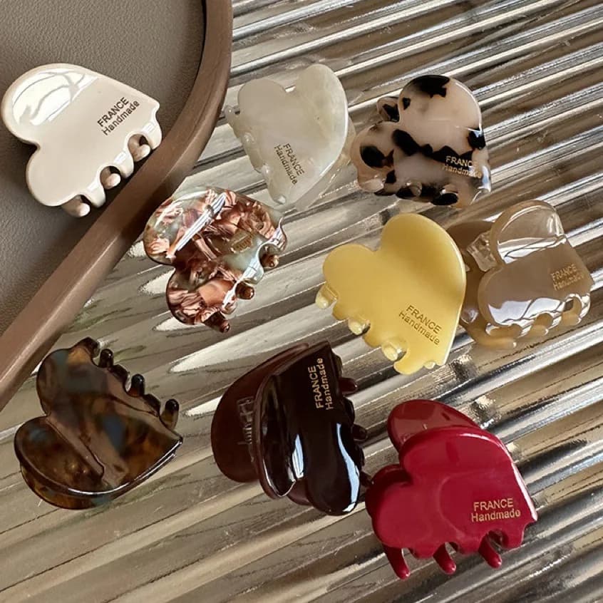 4 pieces new 3.5 cm small hair claw hair crabs in vinegar for cute heart-shaped girls hair clips hair accessories for hair clips